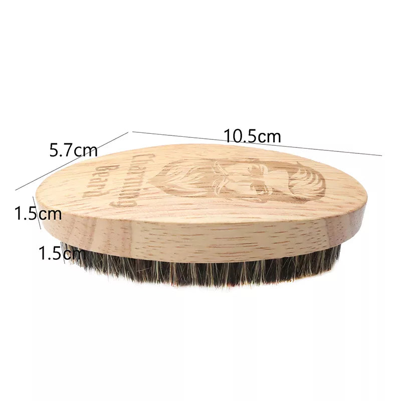 Brosse barbe écologique en poils de sanglier doux