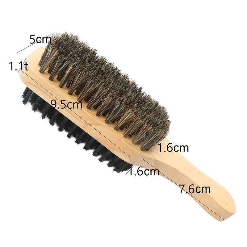 Brosse barbe écologique en poils de sanglier doux